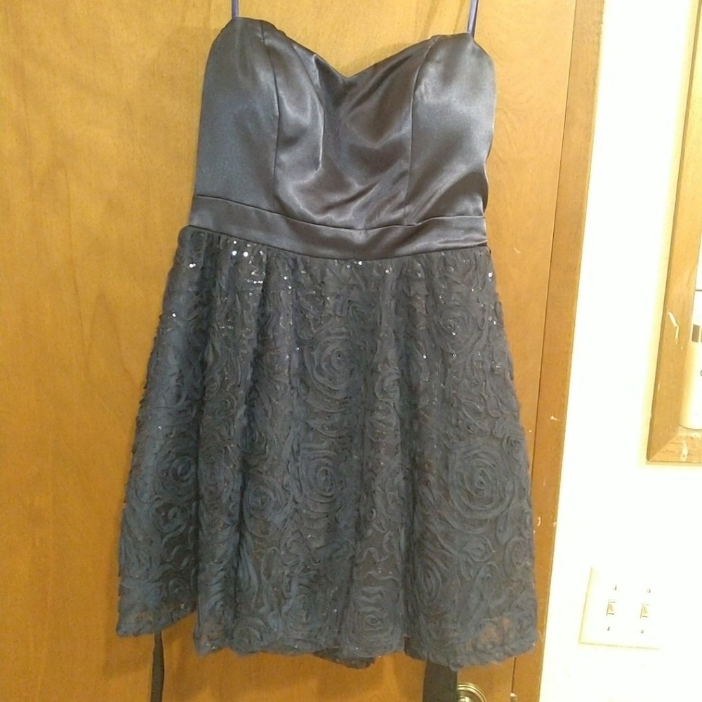Lily Rose strapless Homecoming Navy Dress